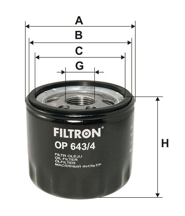 FILTR OLEJU Filtron OP643/4