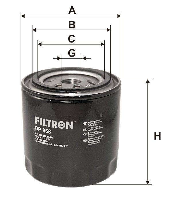 FILTR OLEJU Filtron OP658